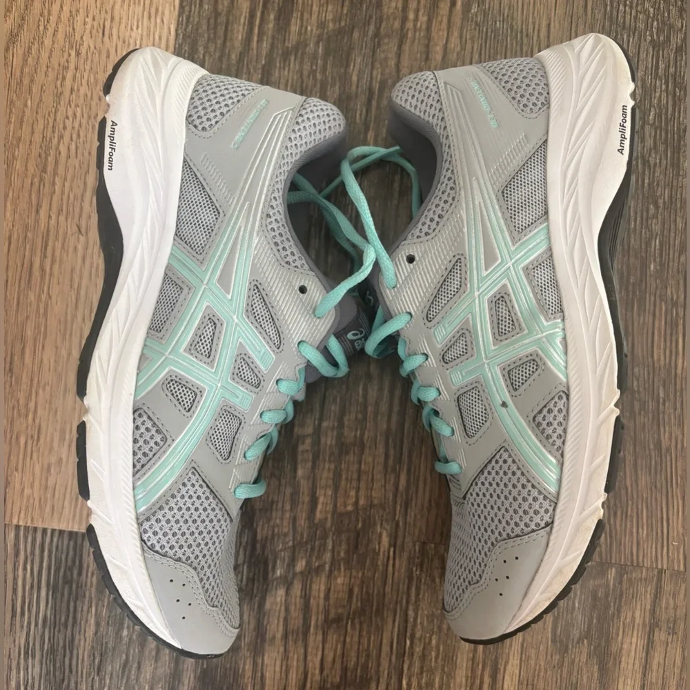 Asics‎ Gel Contend 5 Running Shoes Womens Sz 8.5 Gray Everyday Comfort Amplifoam